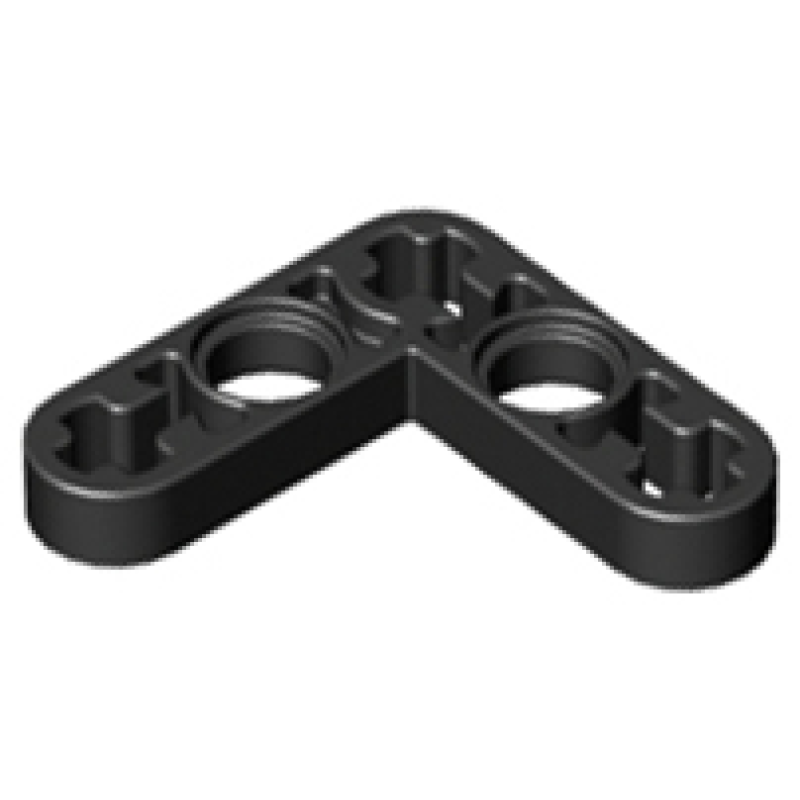 Technic, Hefbalk Aangepast Gebogen Dun L-Vorm 3x3 Black